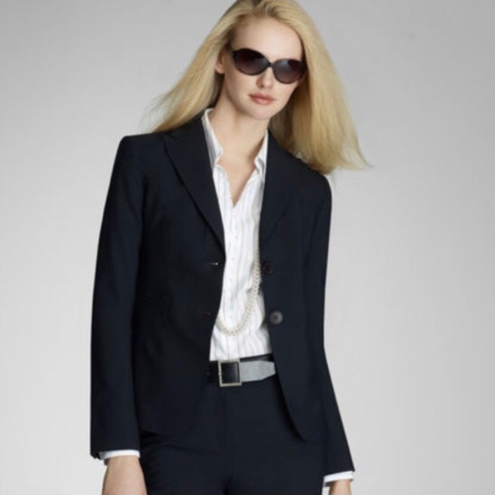JONES NEW YORK Platinum Petite Blazer Black size 2P